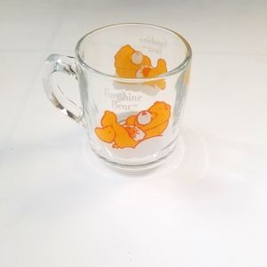 💜Vintage care bear Funshine glass cup